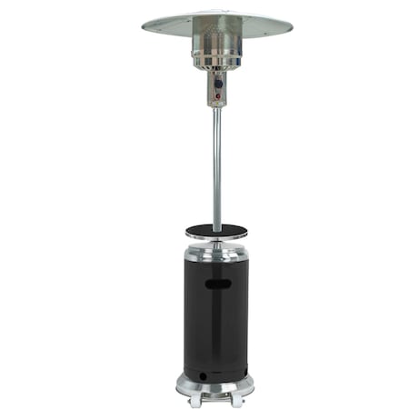 Hiland Outdoor Two-Toned Patio Heater in Stainless Steel and Black HLDS01-SSBLT